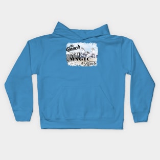 The Beach is my Magic Place Magical Unicorns and the surf Kids Hoodie